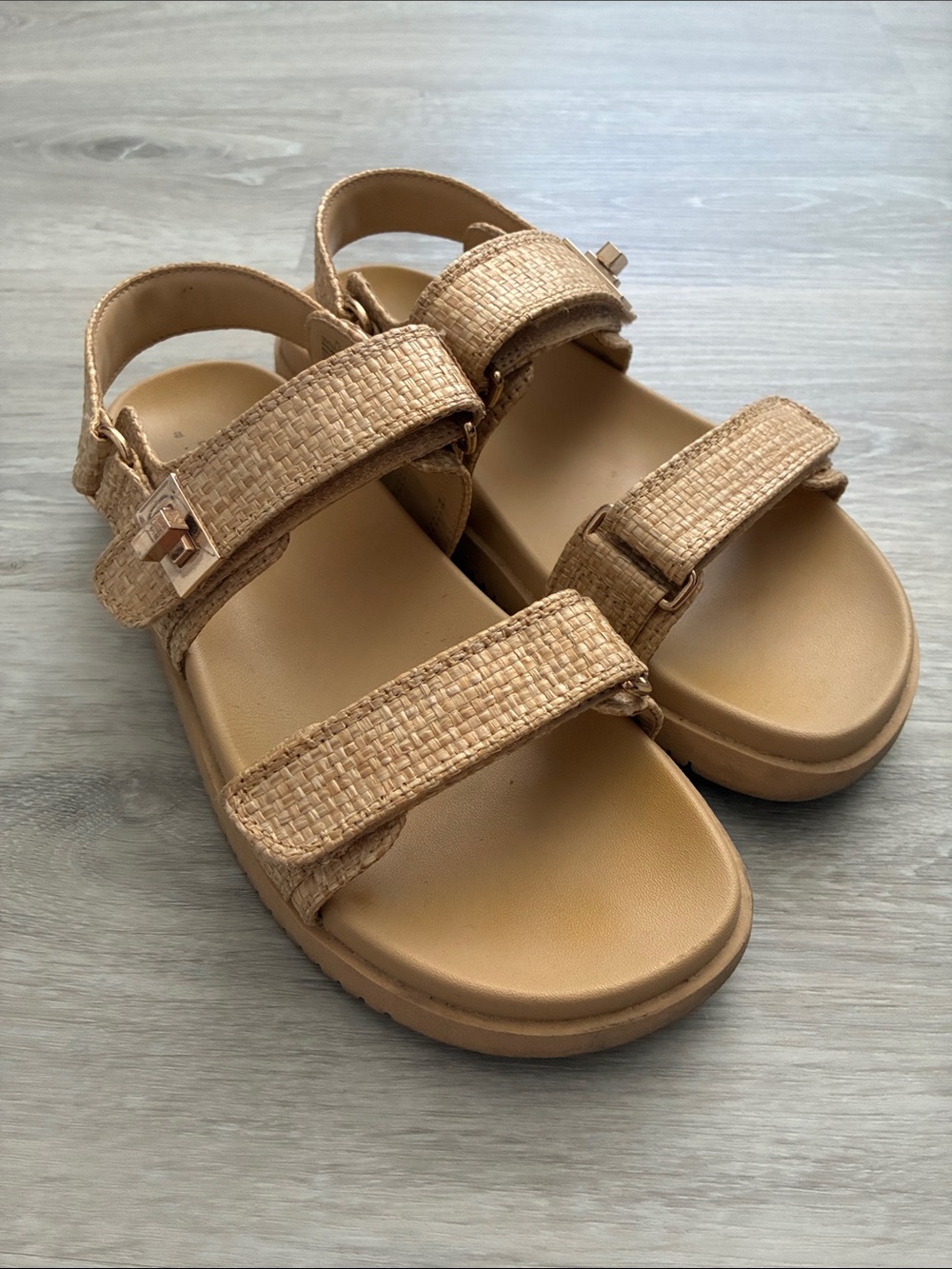 A New Day Target Raffia Sandals Slides Boho Size 7.5